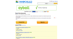 Desktop Screenshot of 99polls.com