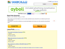 Tablet Screenshot of 99polls.com